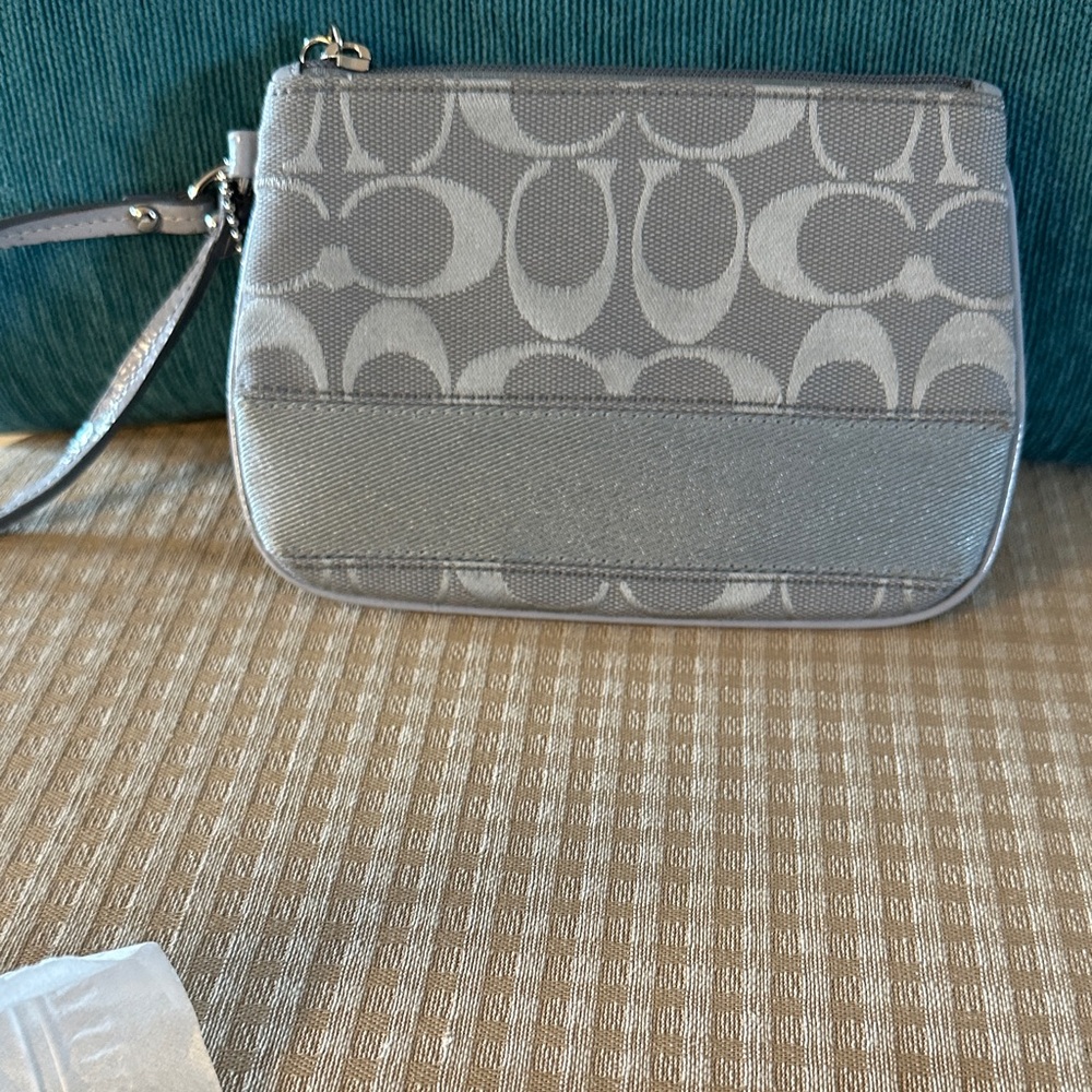 COACH LIGHT BLUE Designer Wristlet